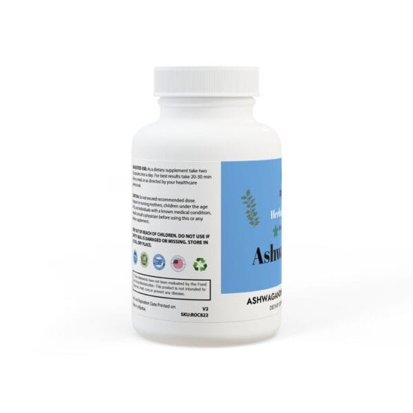 Ashwagandha and Black Pepper Supplement (60 capsules) - Image 2